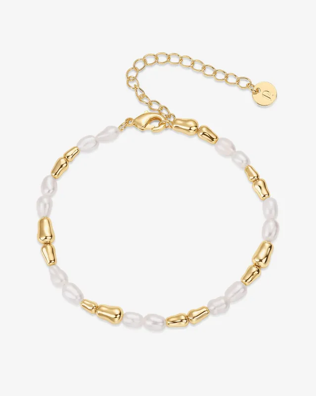 Bead and Freshwater Pearl Bracelet sold by PAVOI