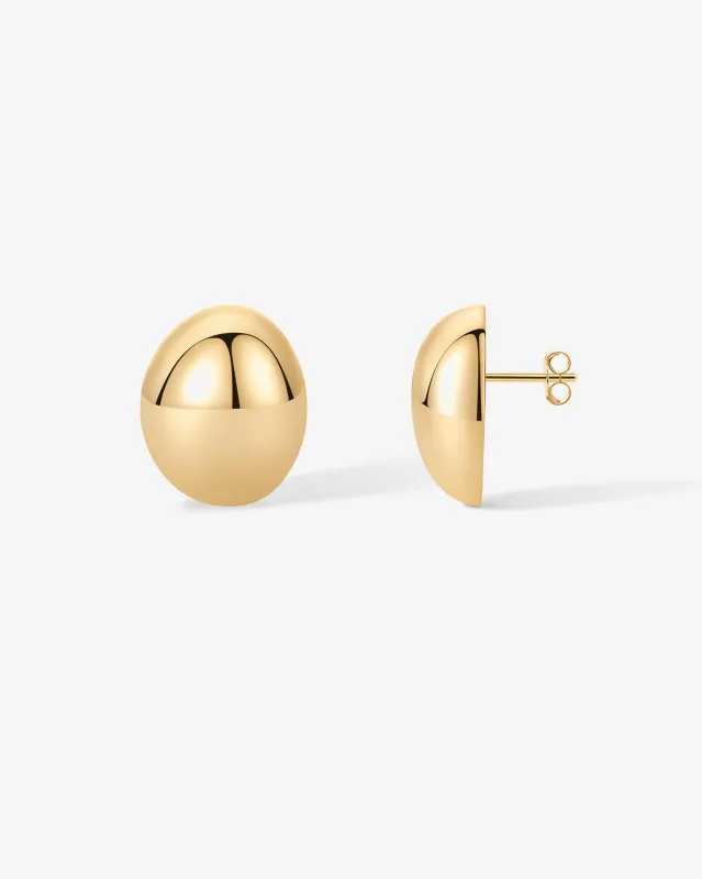 80s Button Stud Earrings made by PAVOI