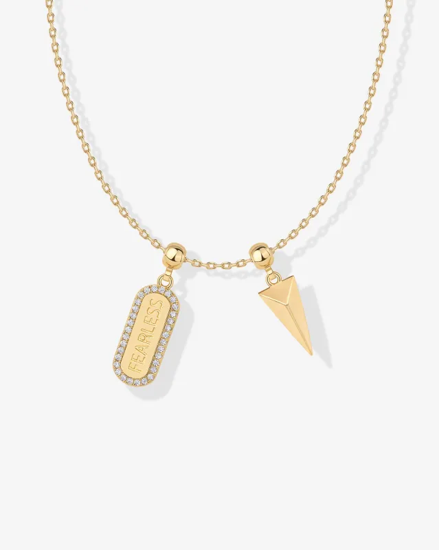 Fearless Mood Charm Necklace sold by PAVOI