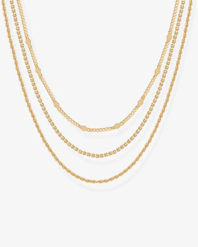 Satellite Layered Necklace made by PAVOI