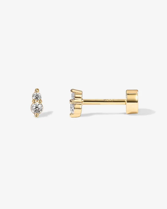 Small Crystal Screw Back Stud sold by PAVOI