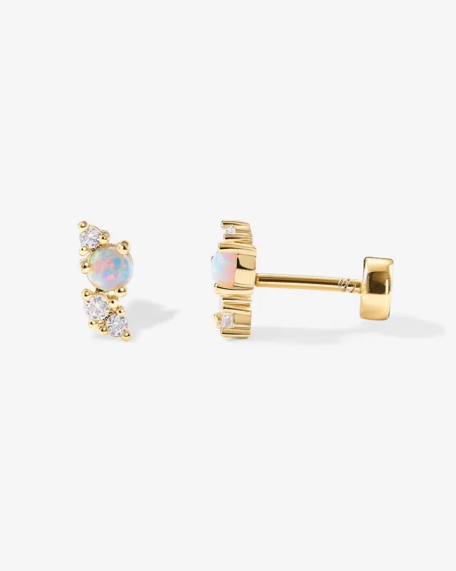 Opal Screw Back Studs sold by PAVOI