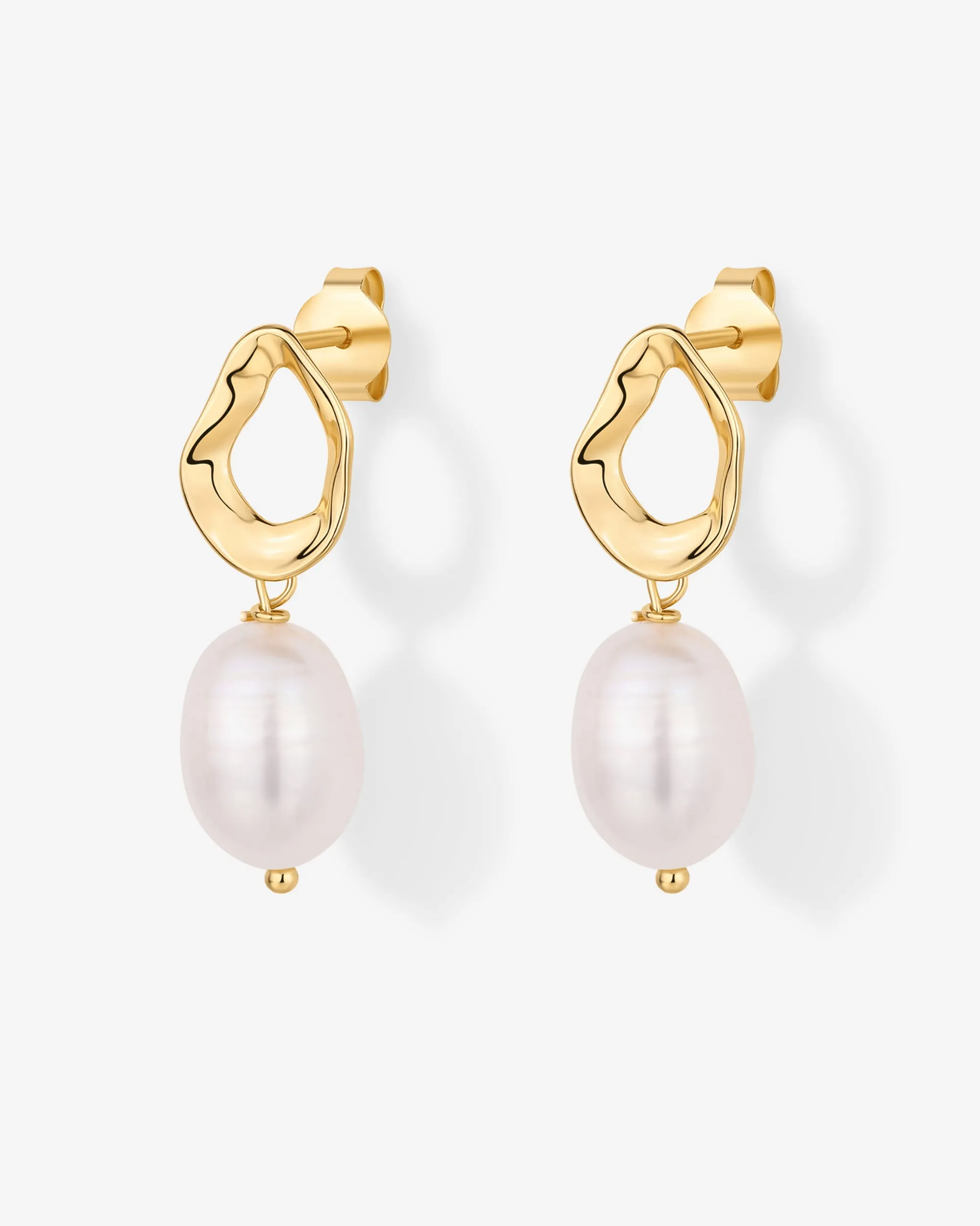 Wavy Pearl Drops Earrings sold by PAVOI product image thumbnail 3
