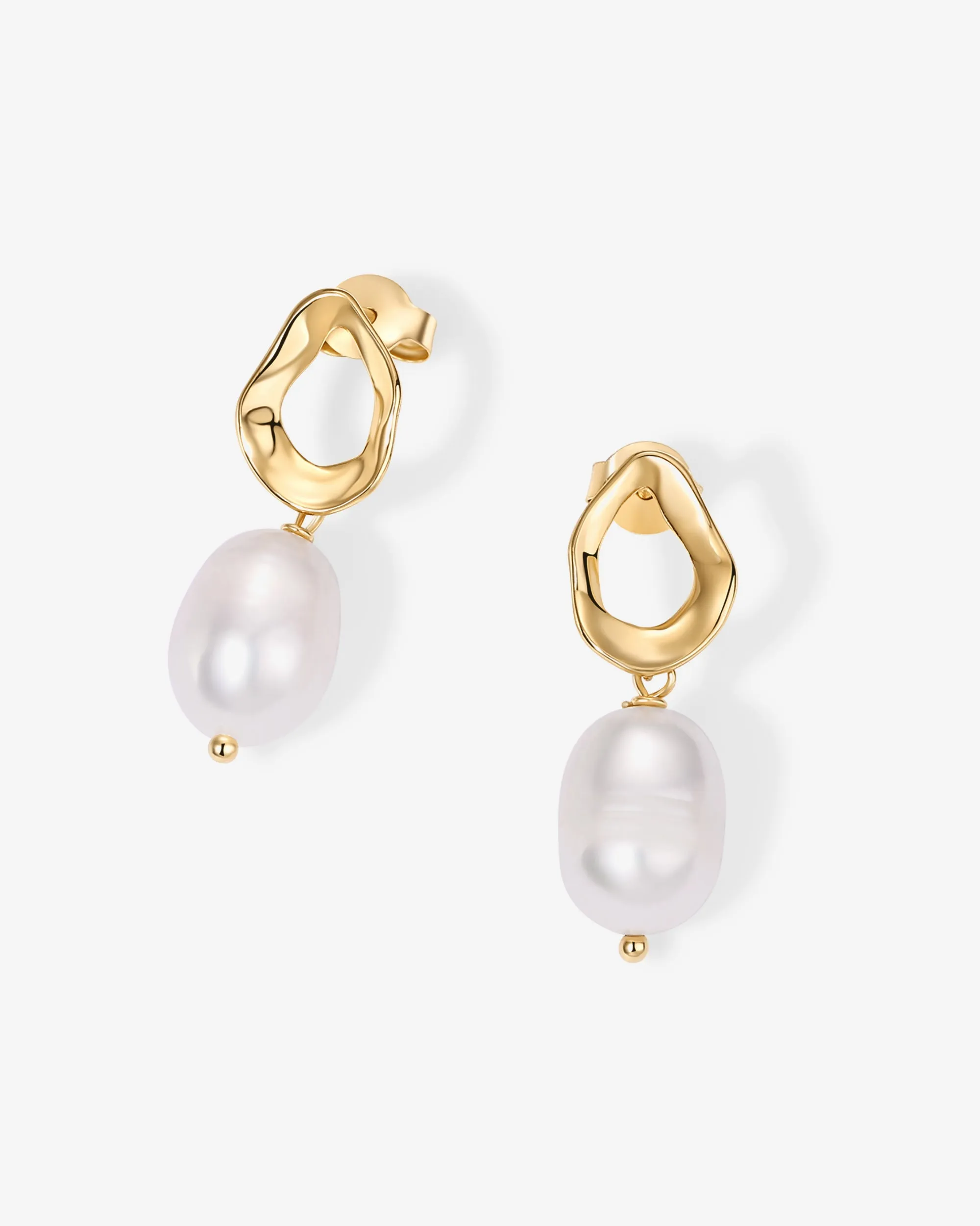 Wavy Pearl Drops Earrings sold by PAVOI product image thumbnail 5