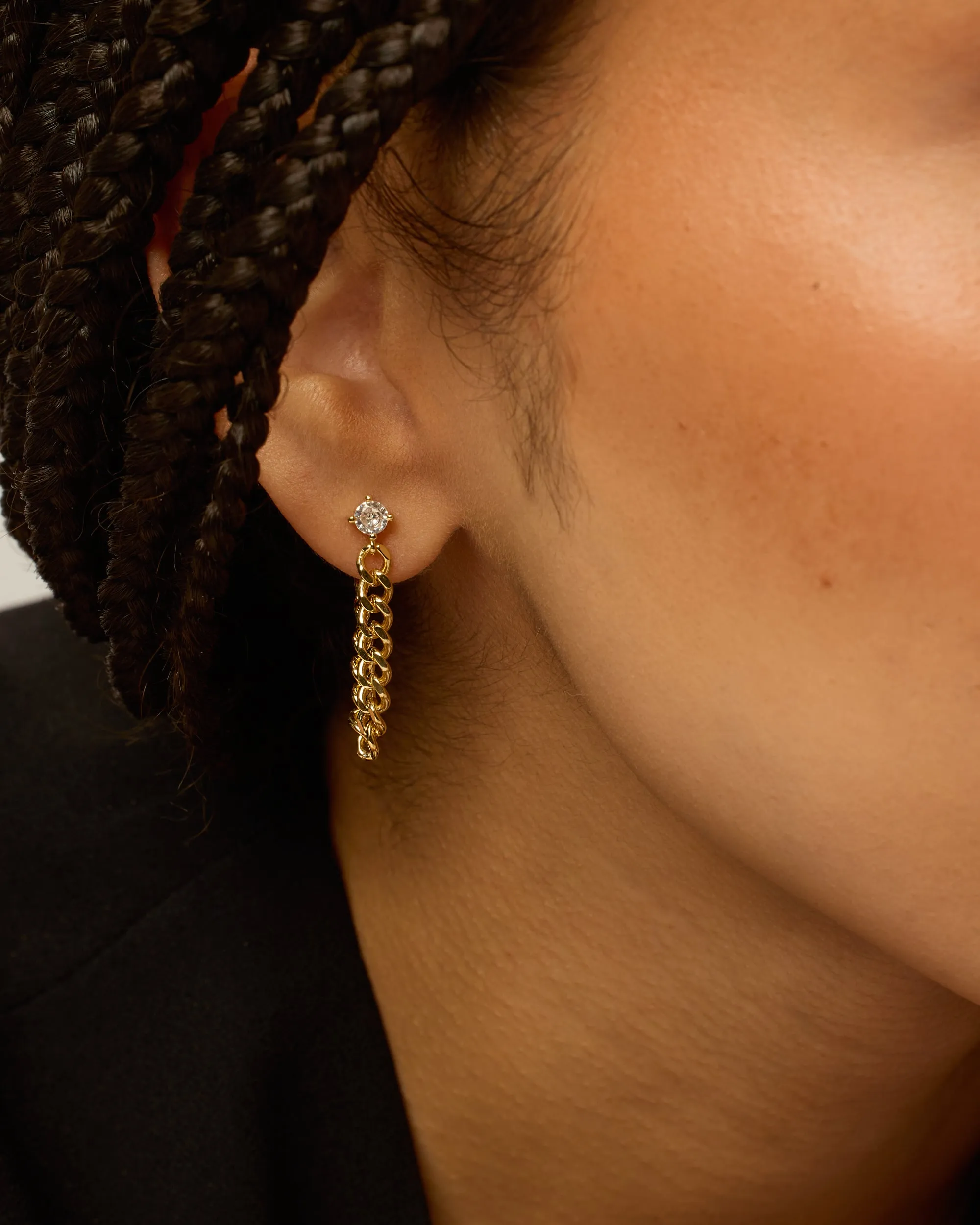 Cubic Zirconia Chained Earrings sold by PAVOI product image thumbnail 2