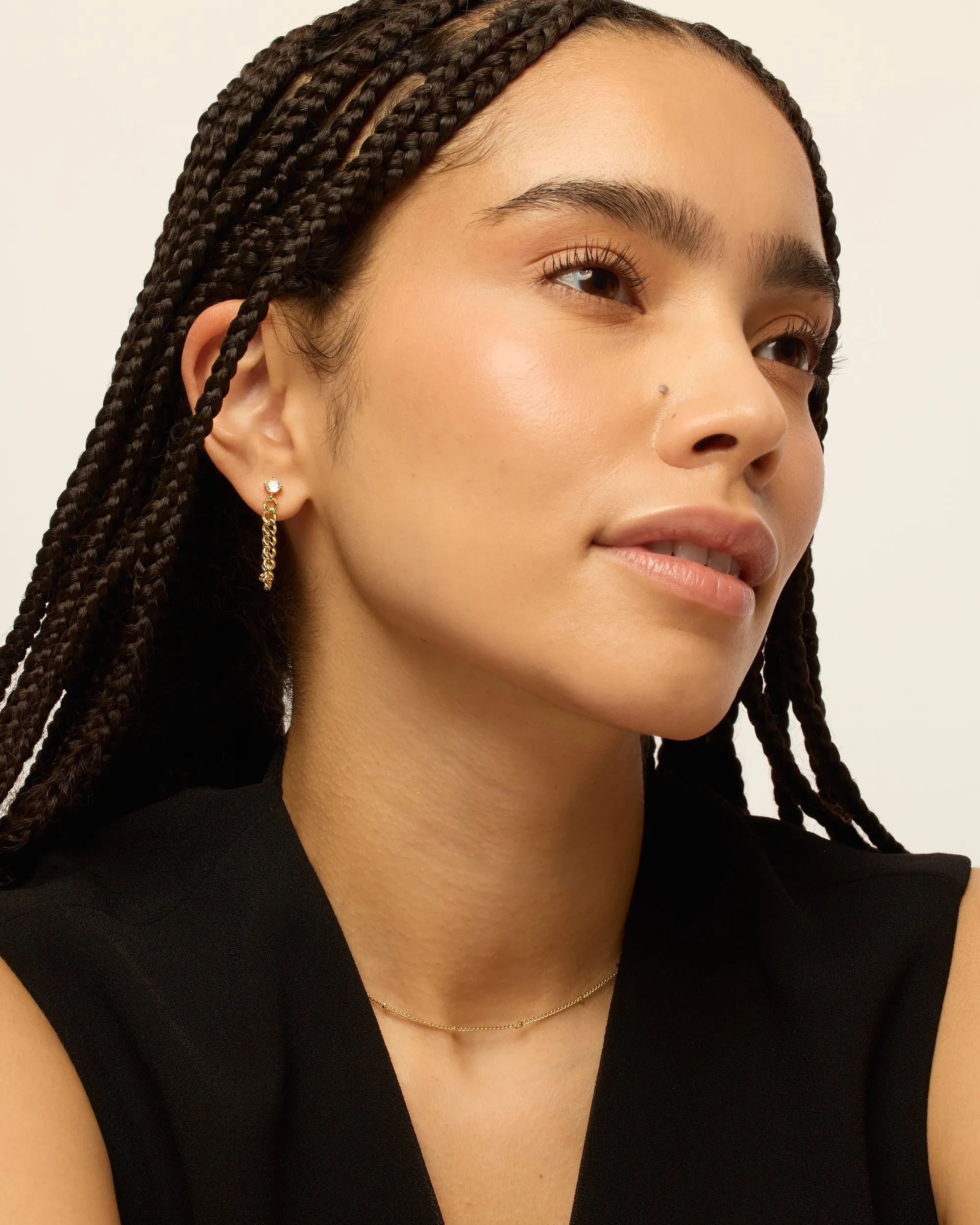 Cubic Zirconia Chained Earrings sold by PAVOI product image thumbnail 4