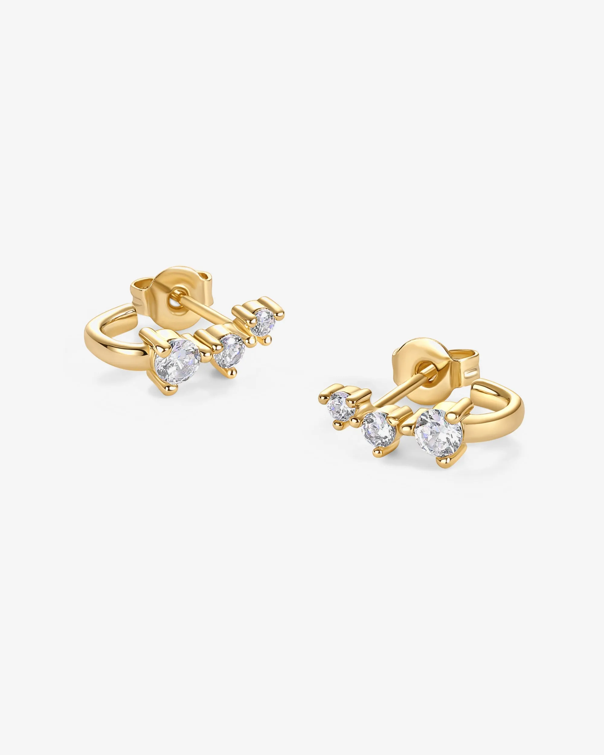 Rio Half Huggie Earrings sold by PAVOI product image thumbnail 5