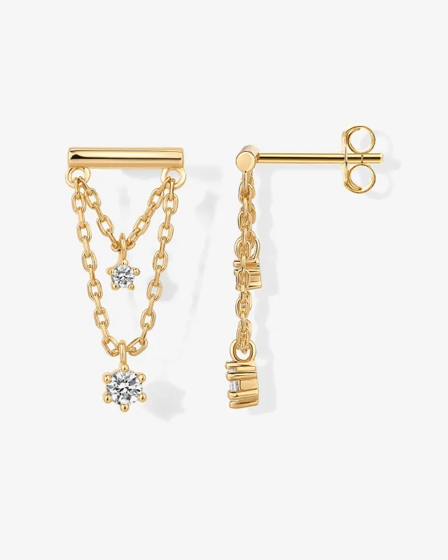 Bar Chained Earring sold by PAVOI