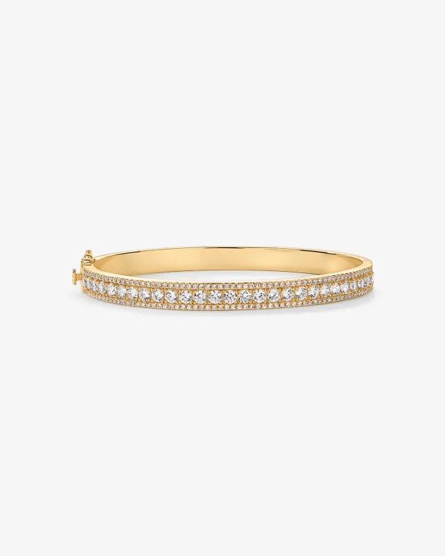 Classic Cubic Zirconia Bangle Bracelet sold by PAVOI