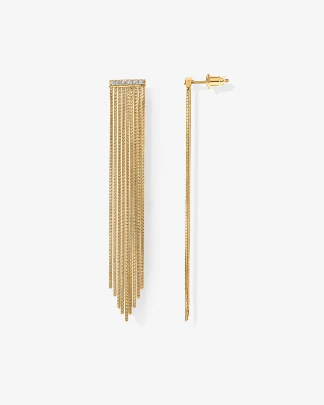 Bar Tassel Earrings made by PAVOI
