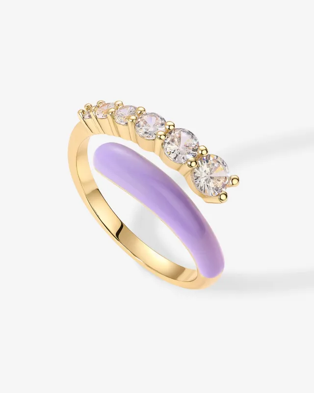 Provence Enamel Open Ring made by PAVOI