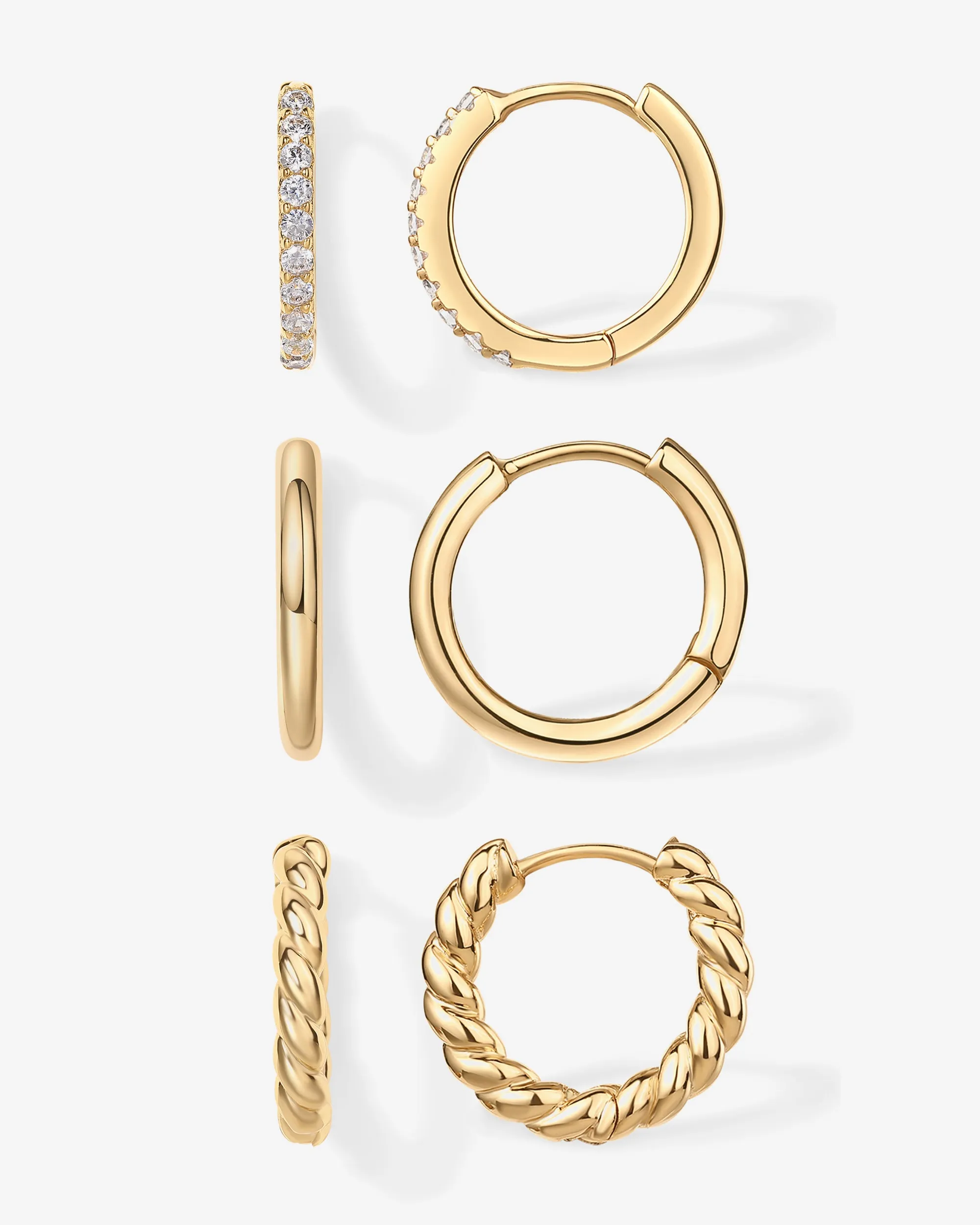 Aurora Trilogy Hoops Set sold by PAVOI