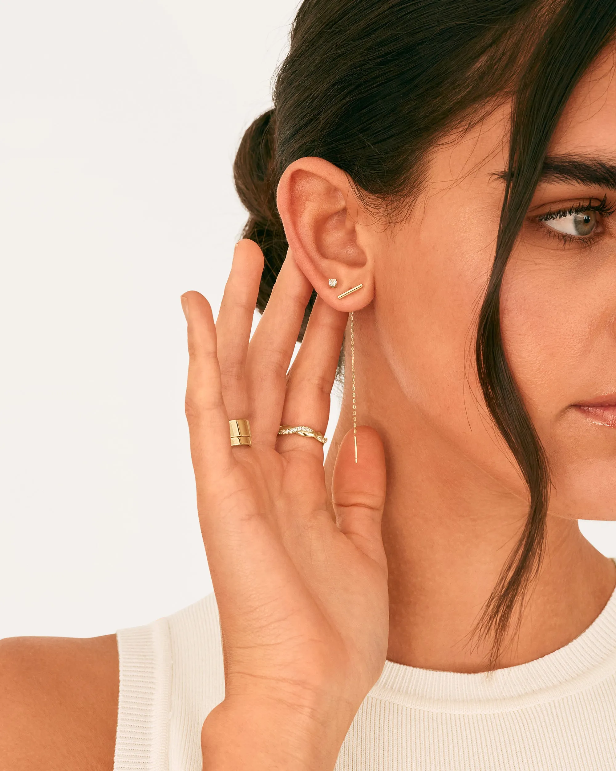 Ethereal Threader Earrings sold by PAVOI product image thumbnail 4
