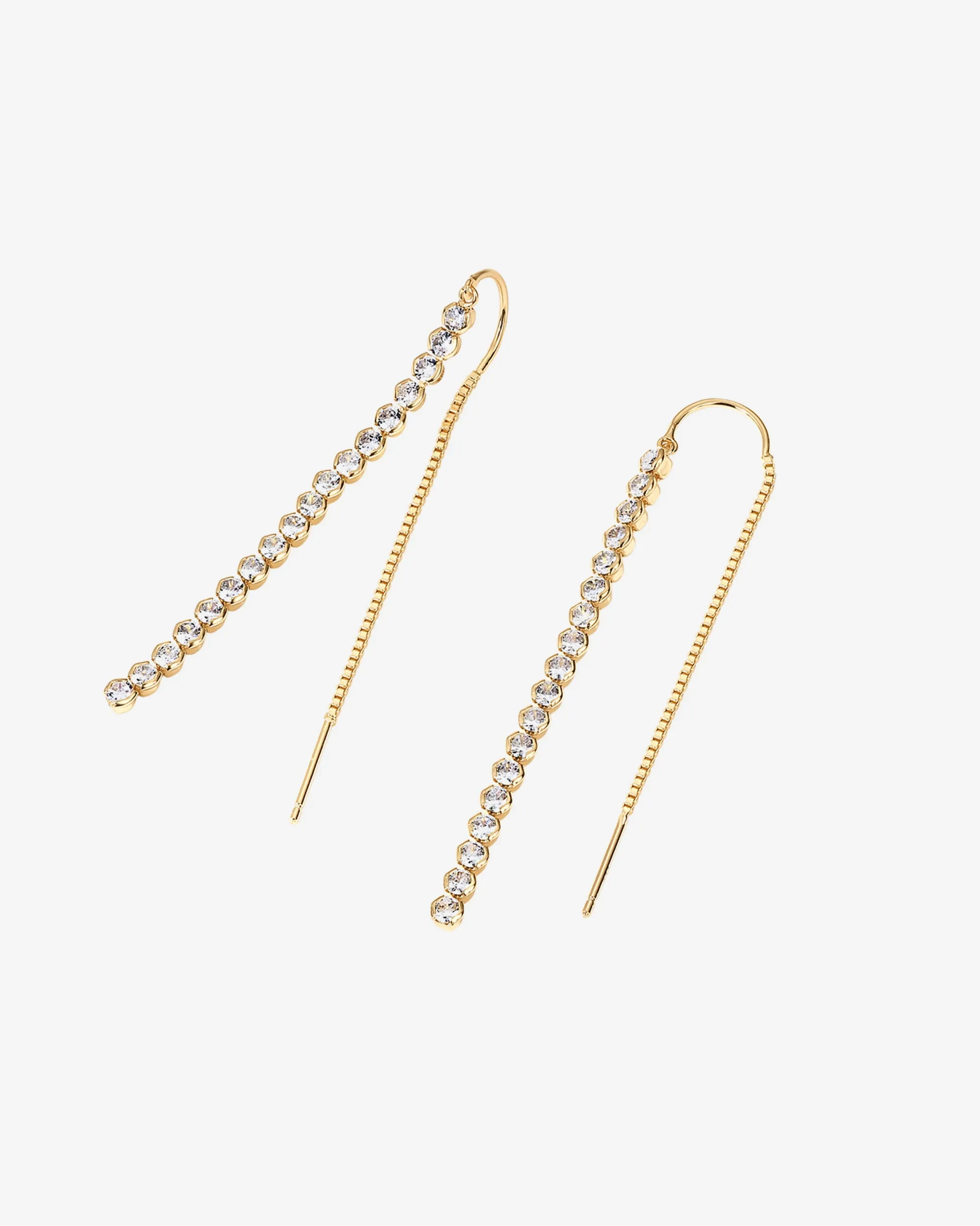 Cubic Zirconia Threader Earrings sold by PAVOI product image thumbnail 4