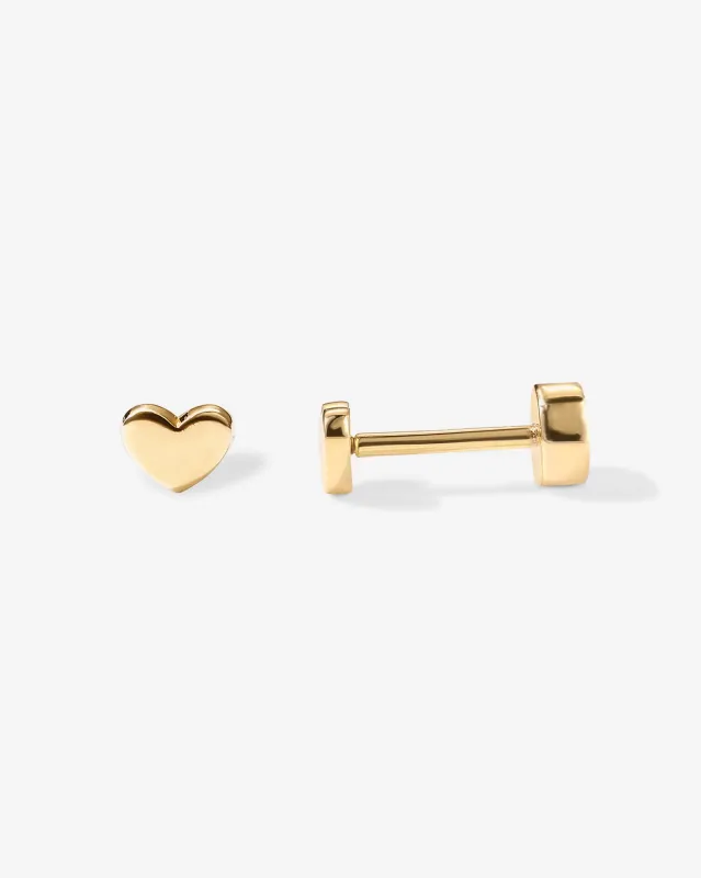 Tiny Heart Screw Back Studs sold by PAVOI