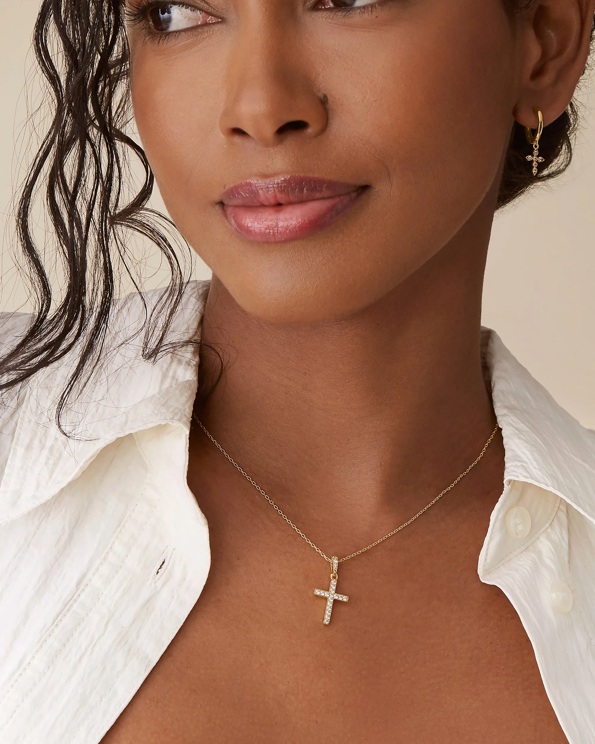 Pavé Cross Necklace sold by PAVOI product image thumbnail 2