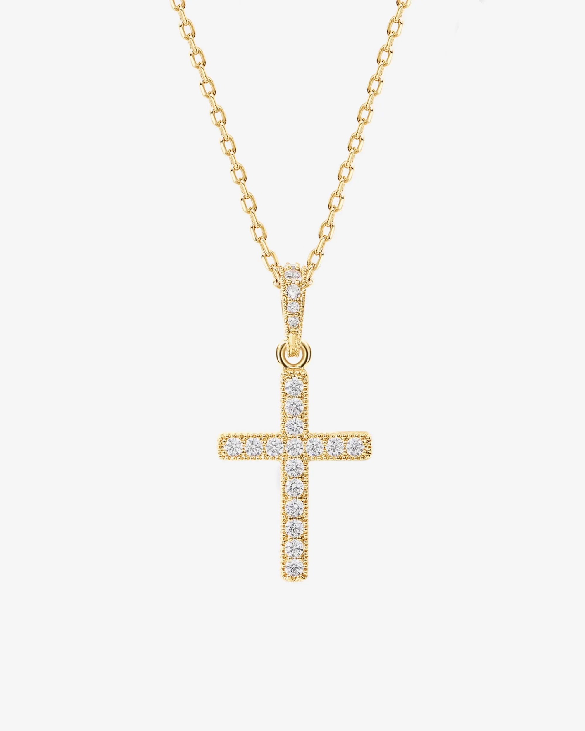 Pavé Cross Necklace sold by PAVOI