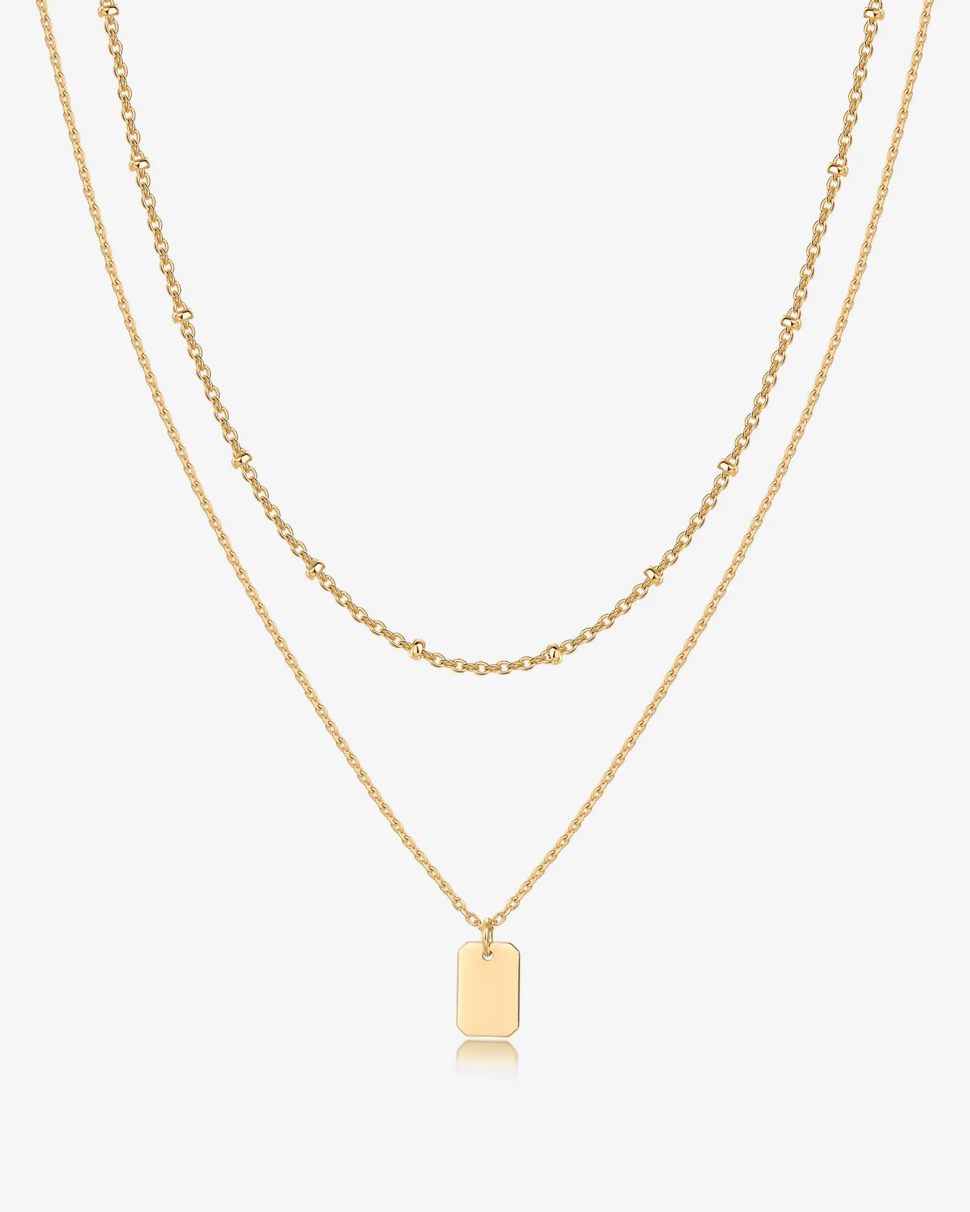 Dog Tag Necklace sold by PAVOI product image thumbnail 3