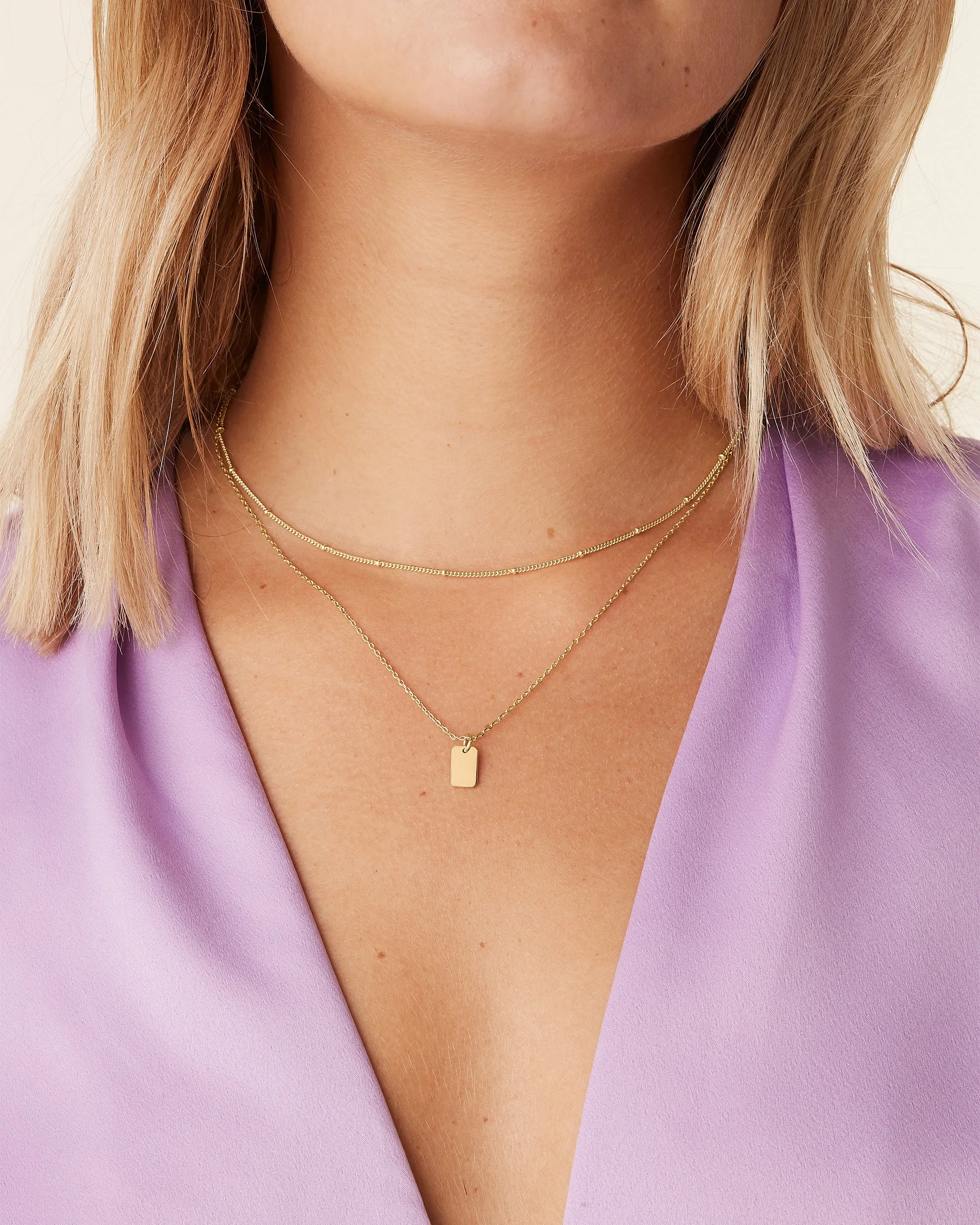 Dog Tag Necklace sold by PAVOI product image thumbnail 4