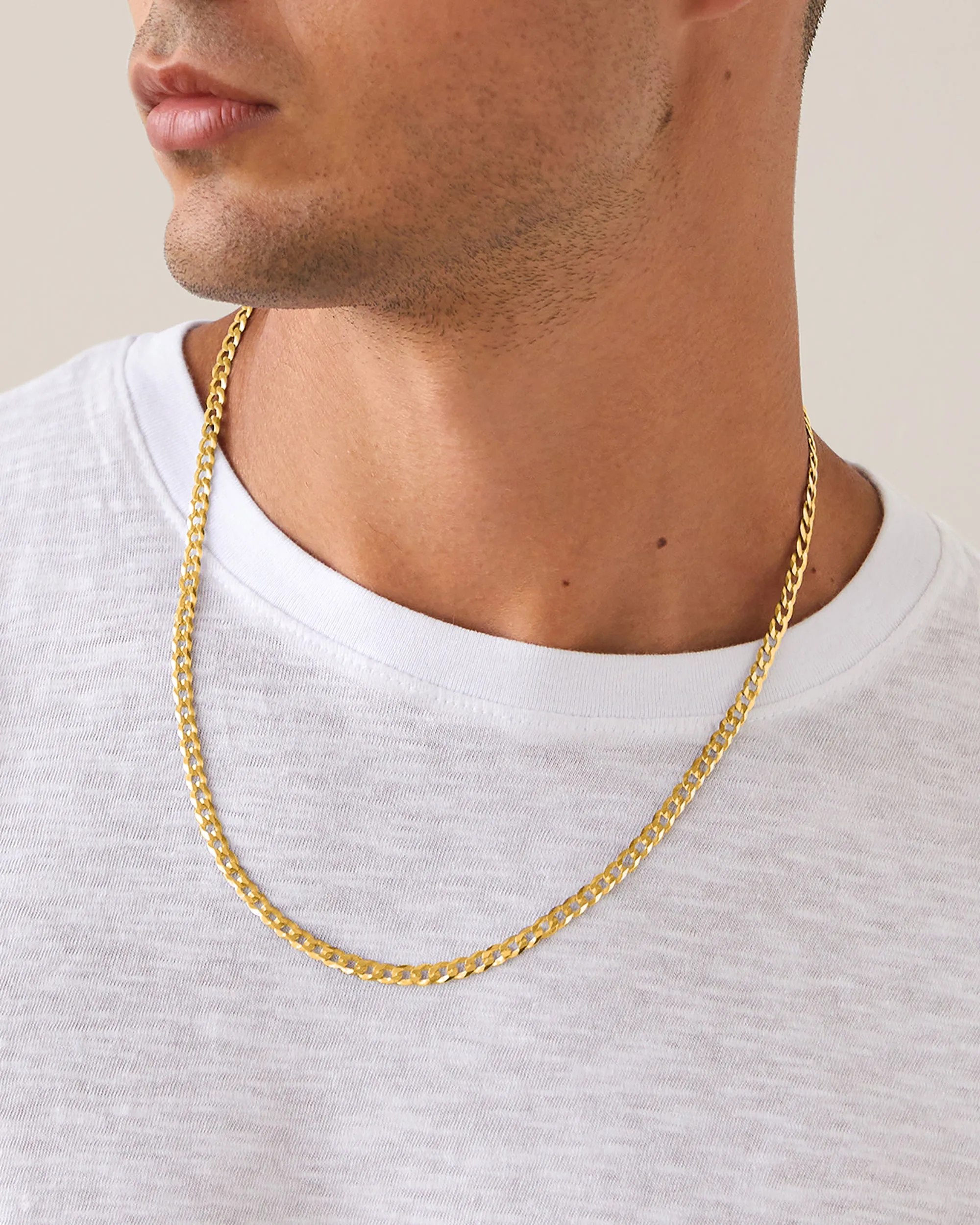 Thin Super Flat Curb Link Chain Necklace sold by PAVOI product image thumbnail 5