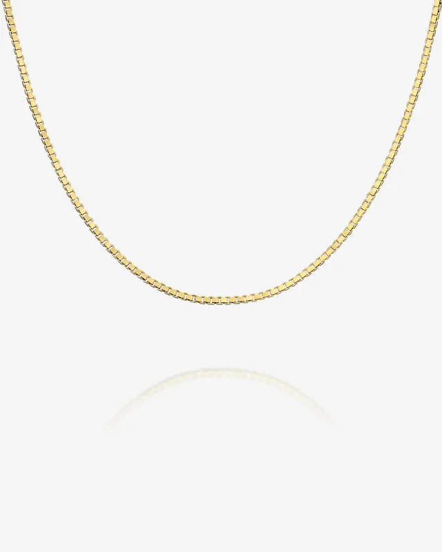 Stackable Thick Square Box Chain Necklace sold by PAVOI