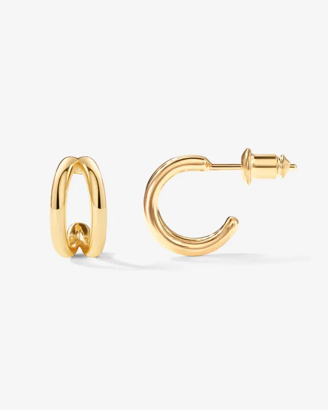 Vermeil Mia Hoops made by PAVOI