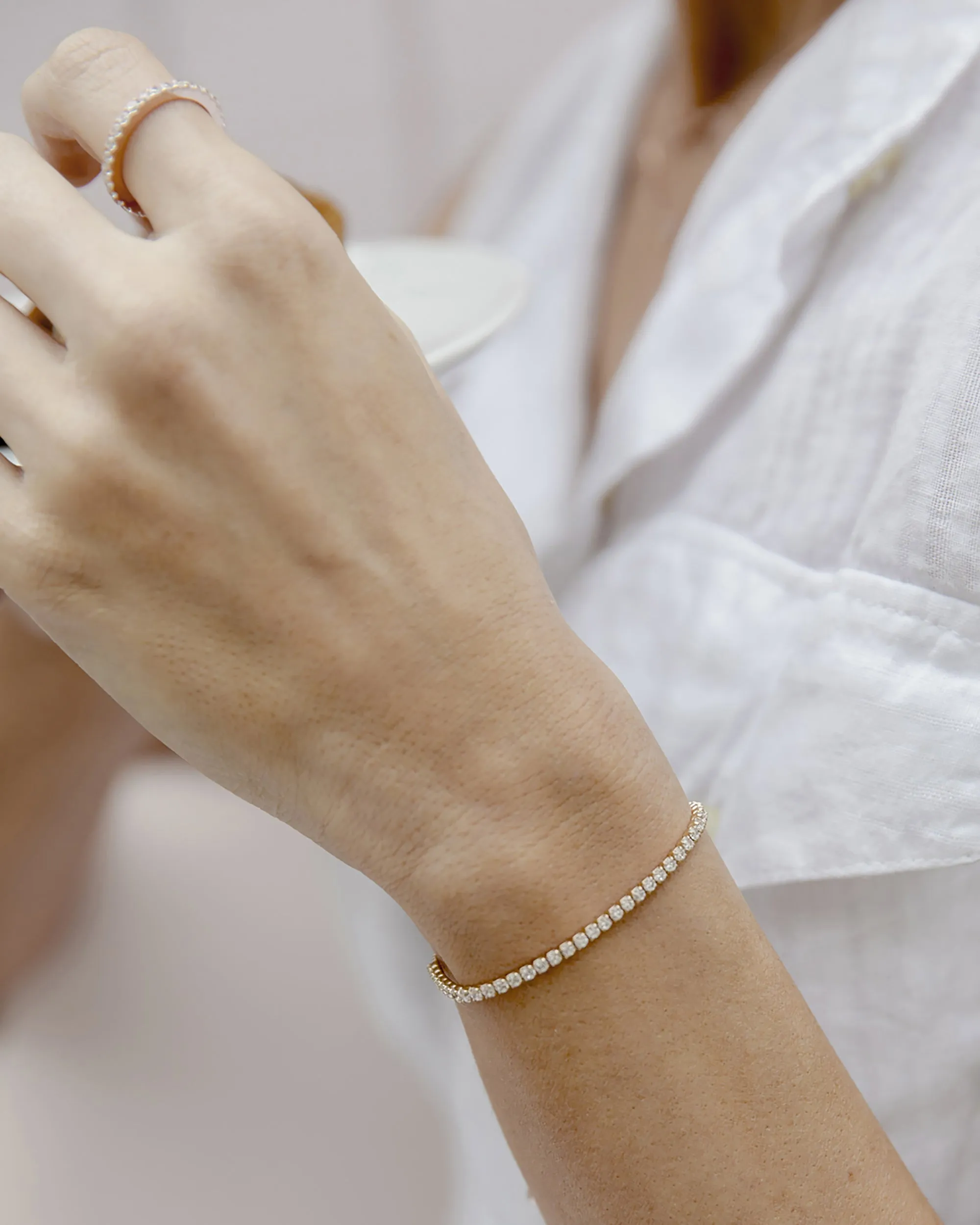 Vermeil Adjustable Tennis Bracelet sold by PAVOI product image thumbnail 4