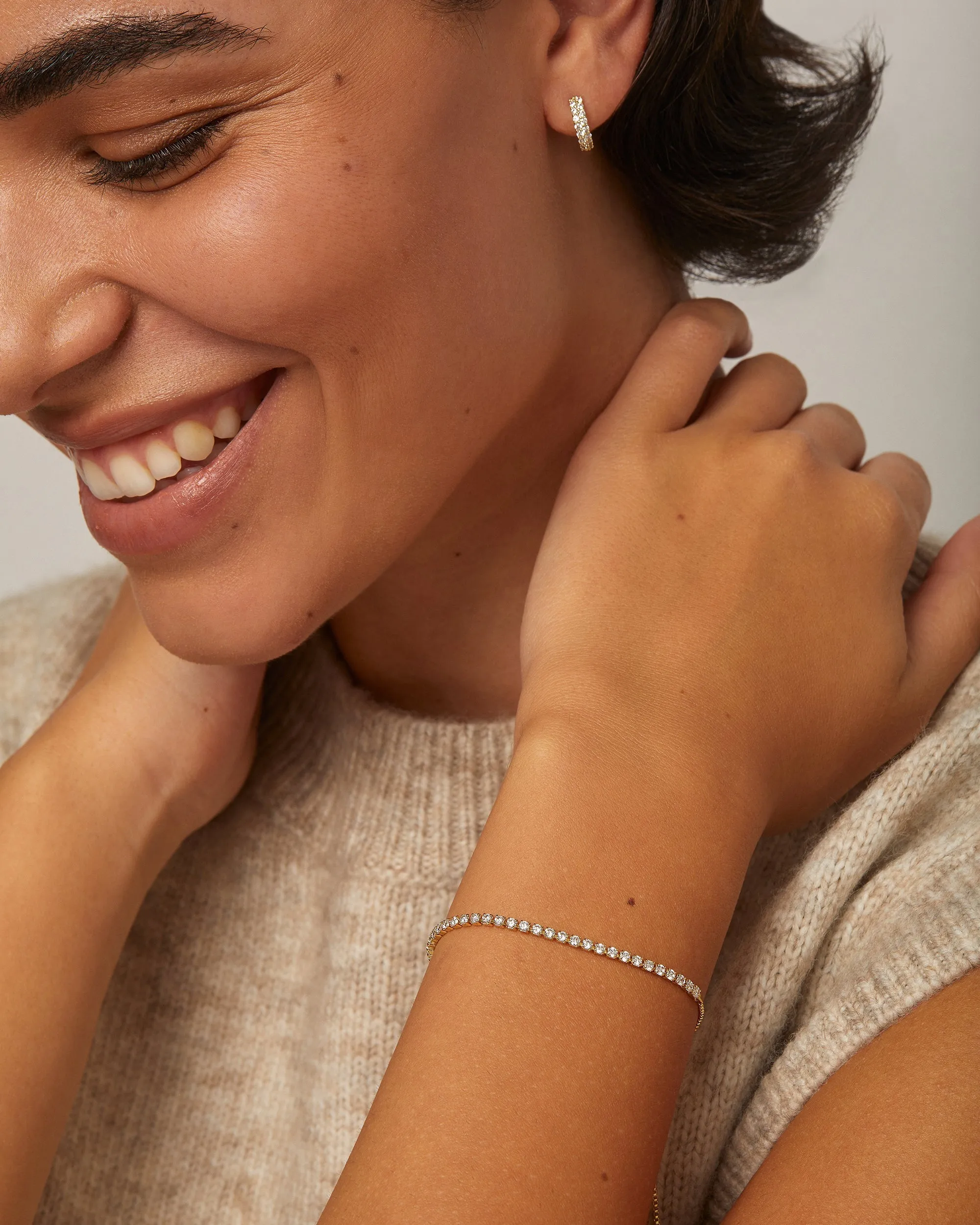 Vermeil Adjustable Tennis Bracelet sold by PAVOI product image thumbnail 2