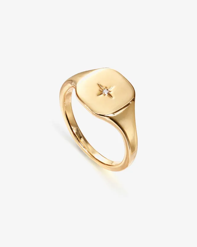 North Star Signet Ring sold by PAVOI