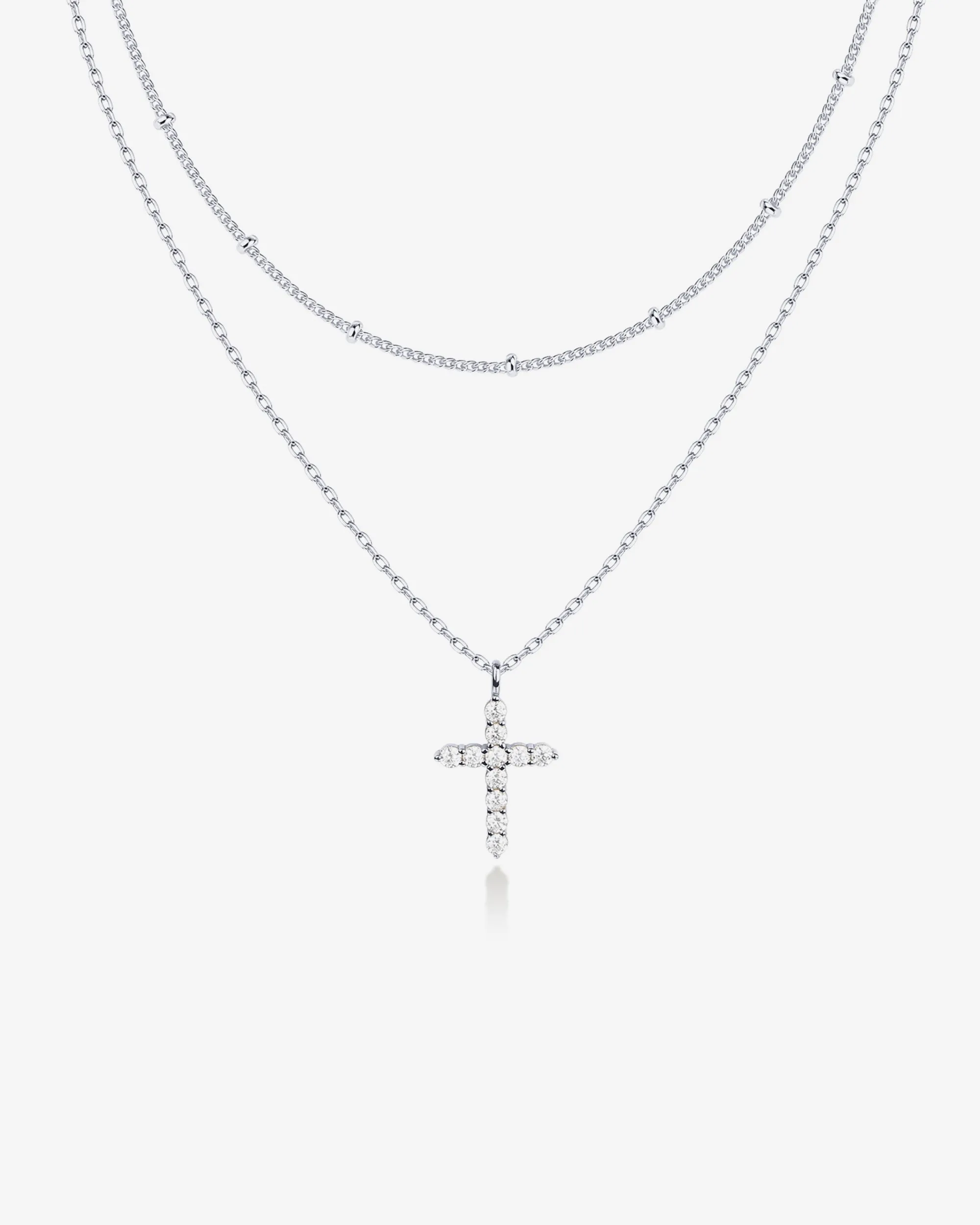 Layered Cross Pendant Necklace sold by PAVOI product image thumbnail 4