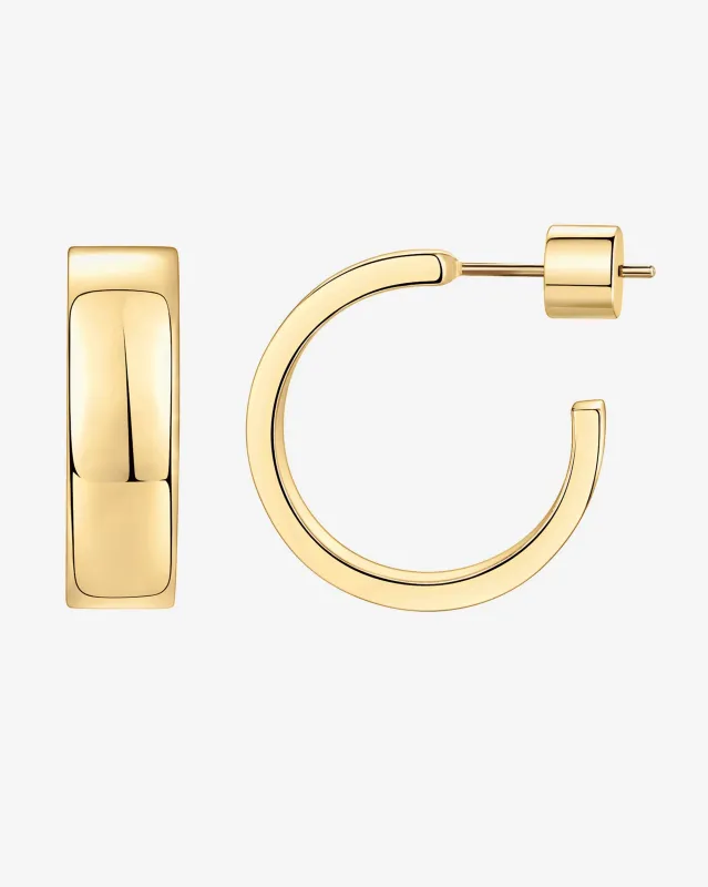 Squared Edge Hoops sold by PAVOI