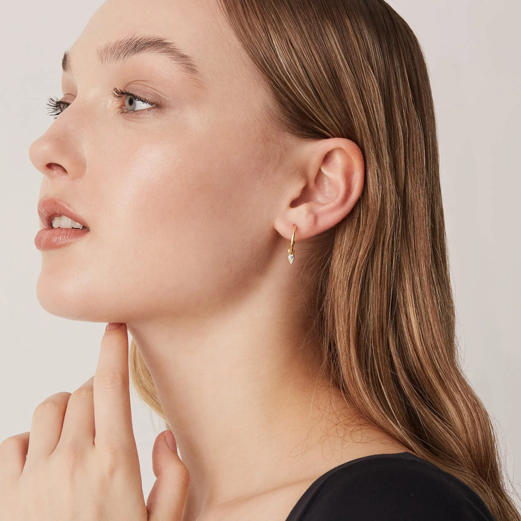 Tear Drop Hoops sold by PAVOI product image thumbnail 4