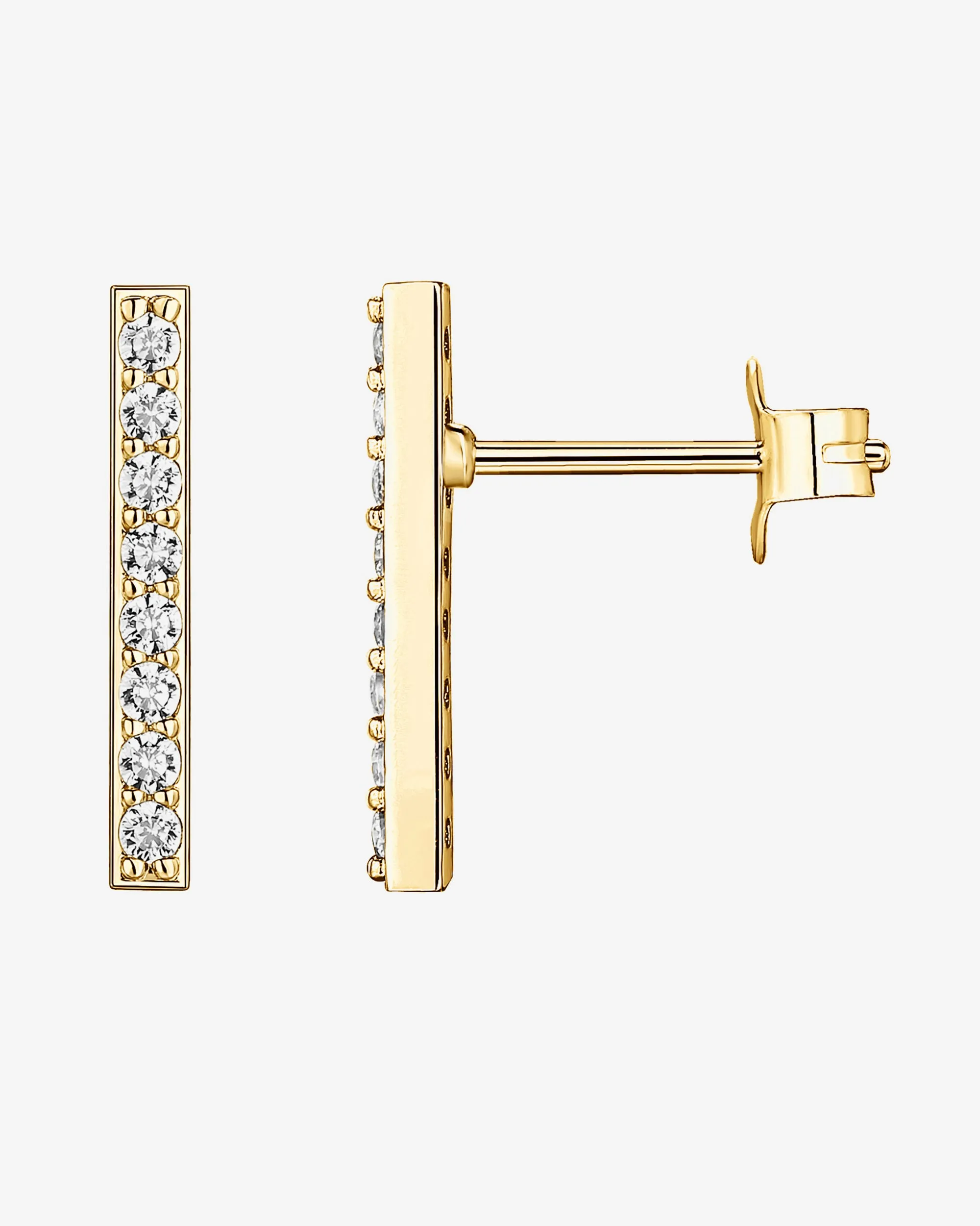 Cubic Zirconia Bar Studs sold by PAVOI