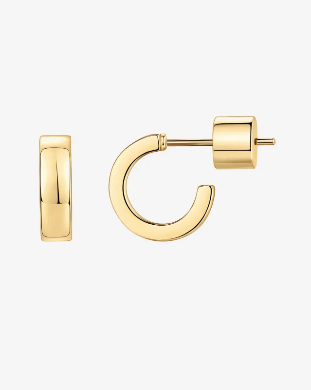 Small Squared Edge Hoops sold by PAVOI