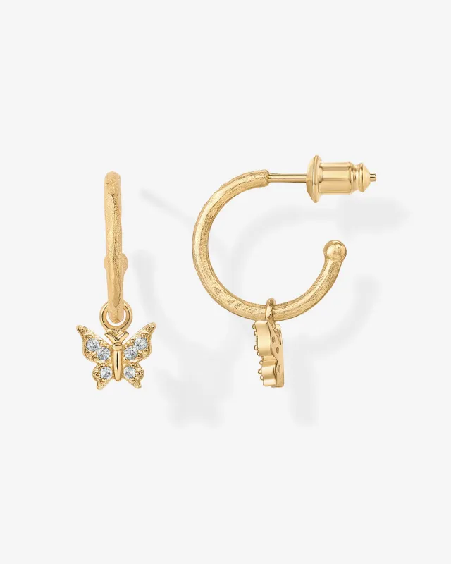 Drop Butterfly Hoops sold by PAVOI