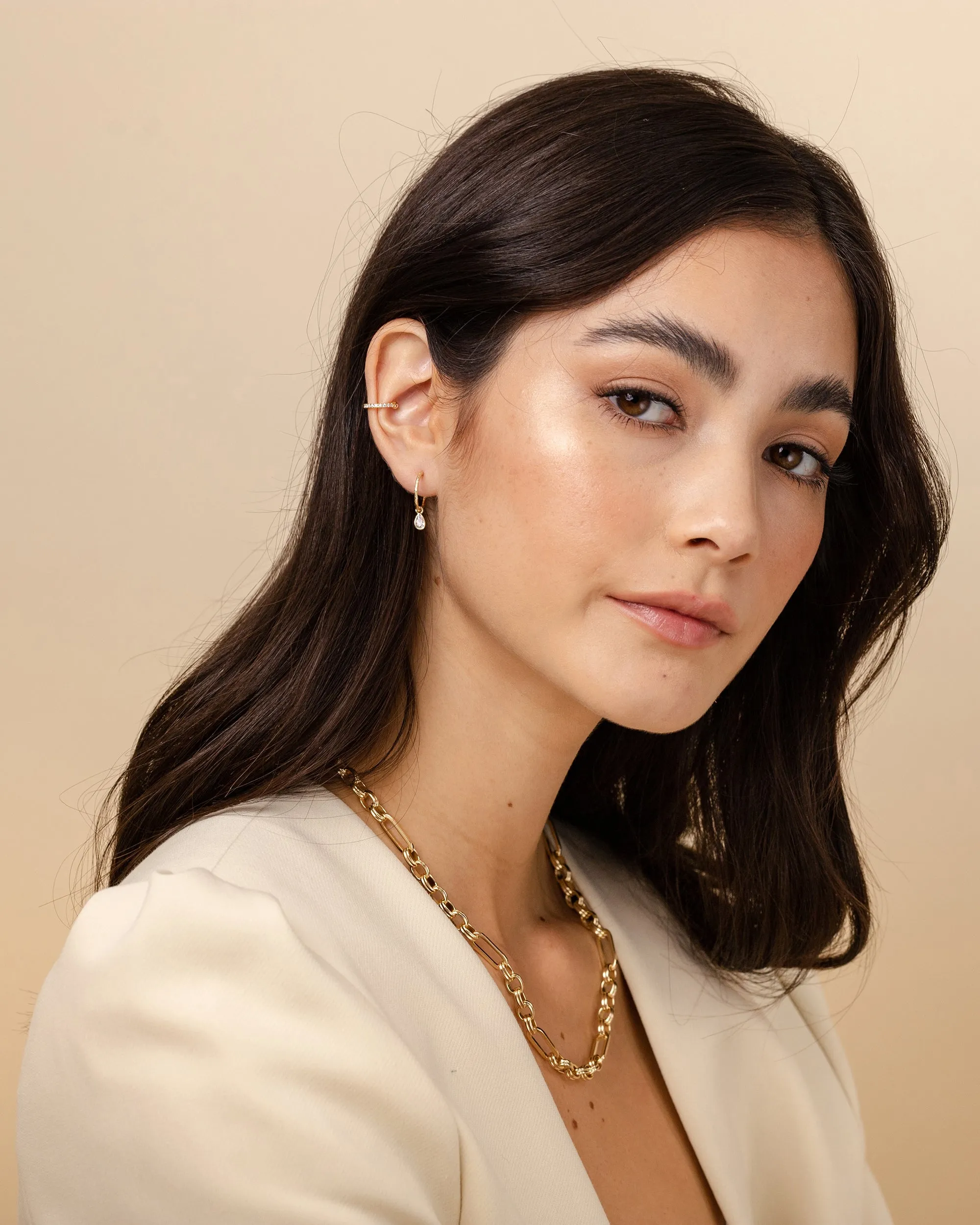 Drop Pear Hoop sold by PAVOI product image thumbnail 2