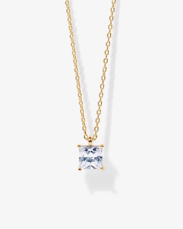 Princess Cut Pendant made by PAVOI