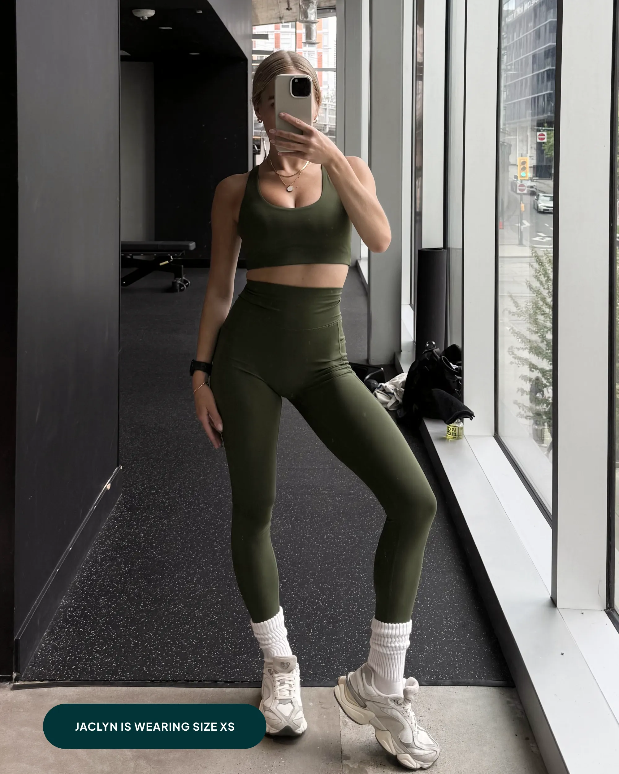 High-Waisted Butt Lifting Full-Length Leggings with Pockets sold by PAVOI product image thumbnail 3