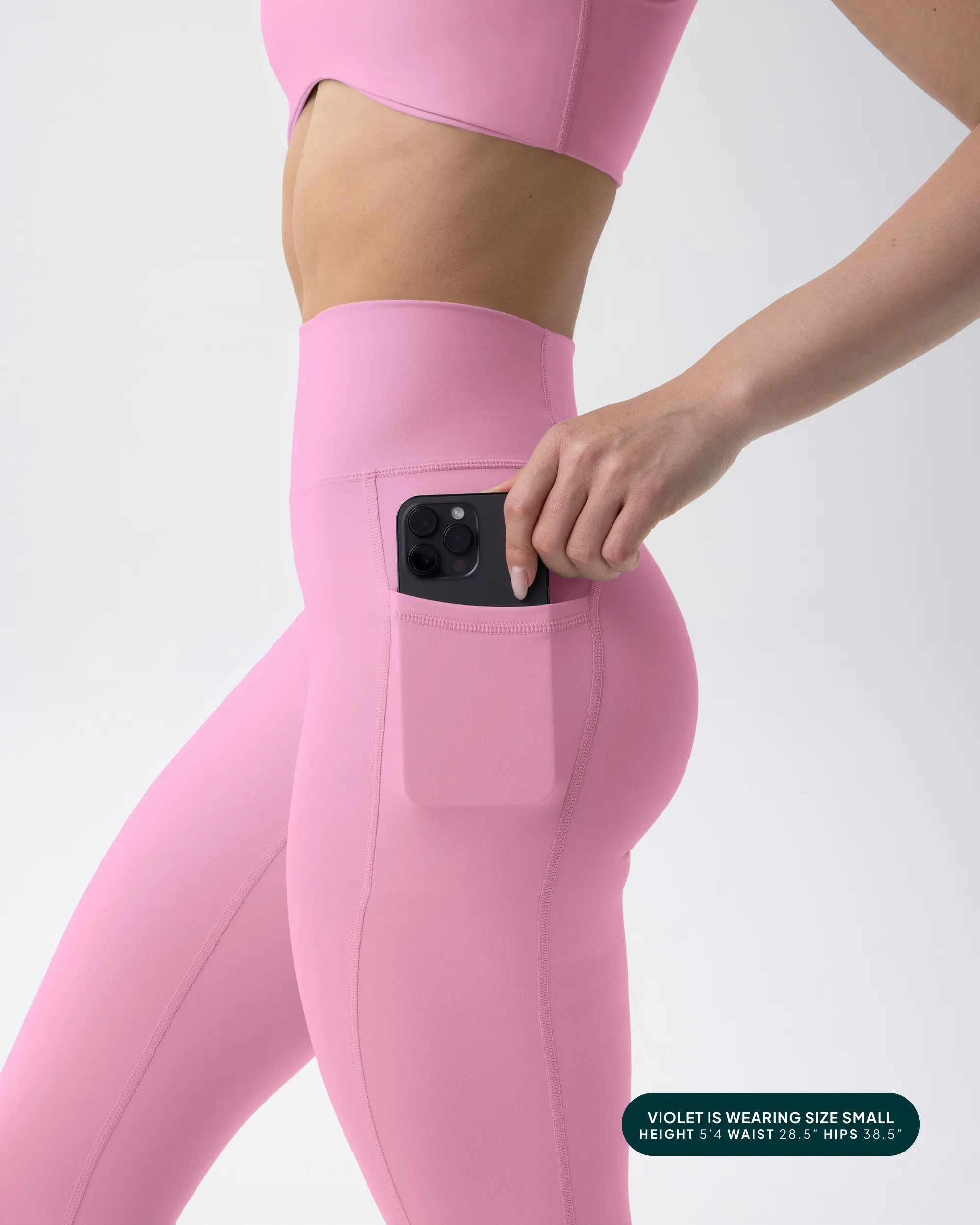 High-Waisted Butt Lifting Full-Length Leggings with Pockets sold by PAVOI product image thumbnail 2