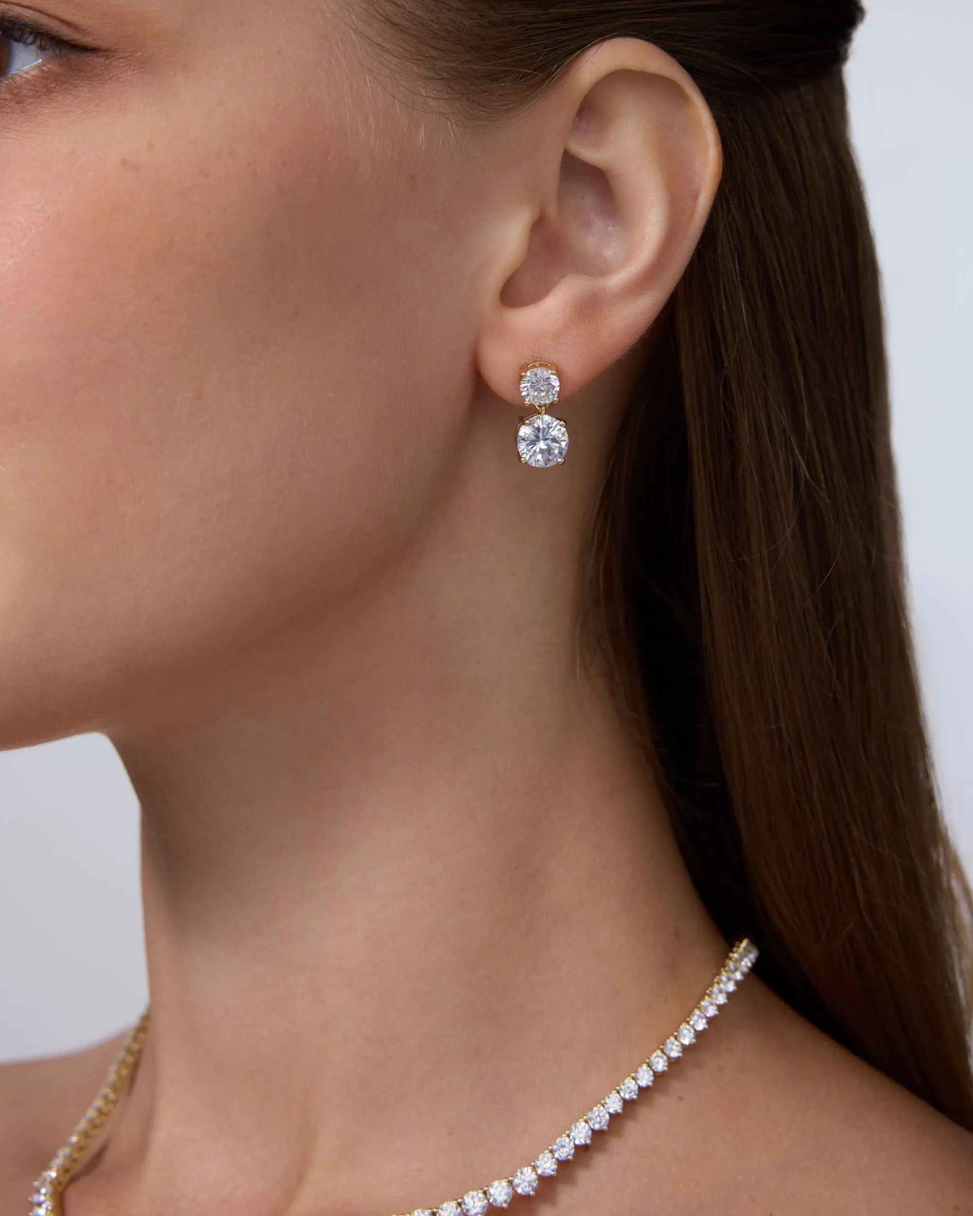 Double Drop Bridal Earrings sold by PAVOI product image thumbnail 2