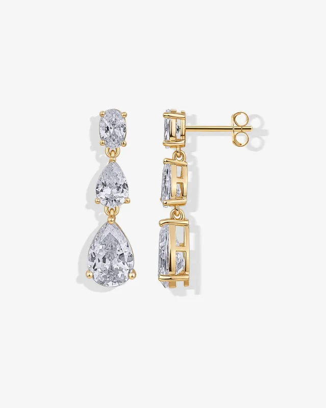 Pear Cubic Zirconia Drop Bridal Earrings sold by PAVOI
