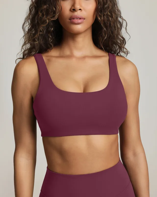 Athleisure Scoop High-Support Removable Padded Sports Bra made by PAVOI