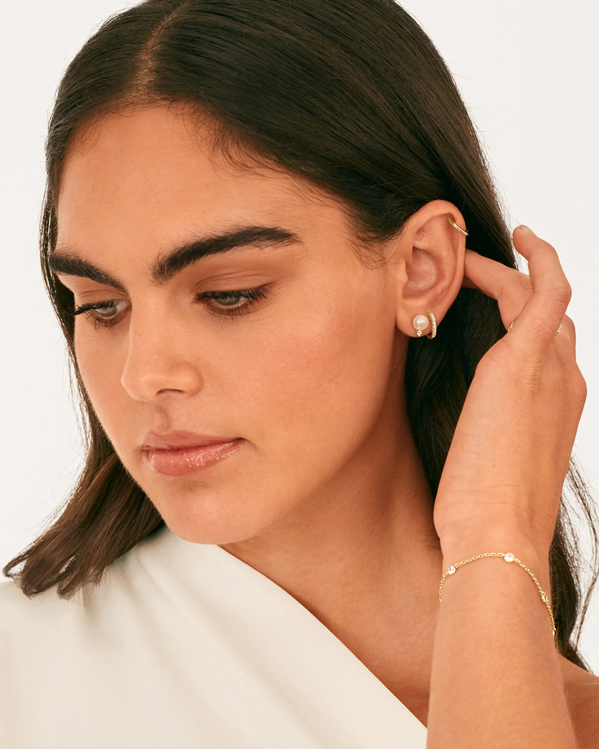 Perla Stud Earrings sold by PAVOI product image thumbnail 3