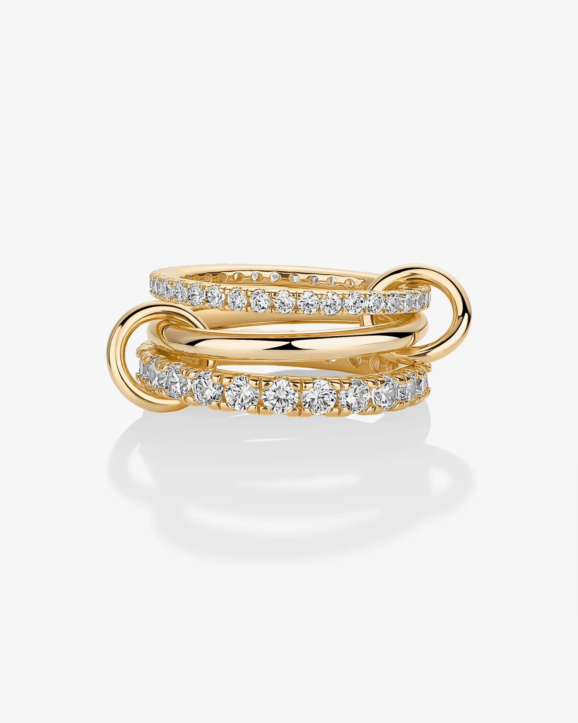 Interlocking Triple Band Ring sold by PAVOI
