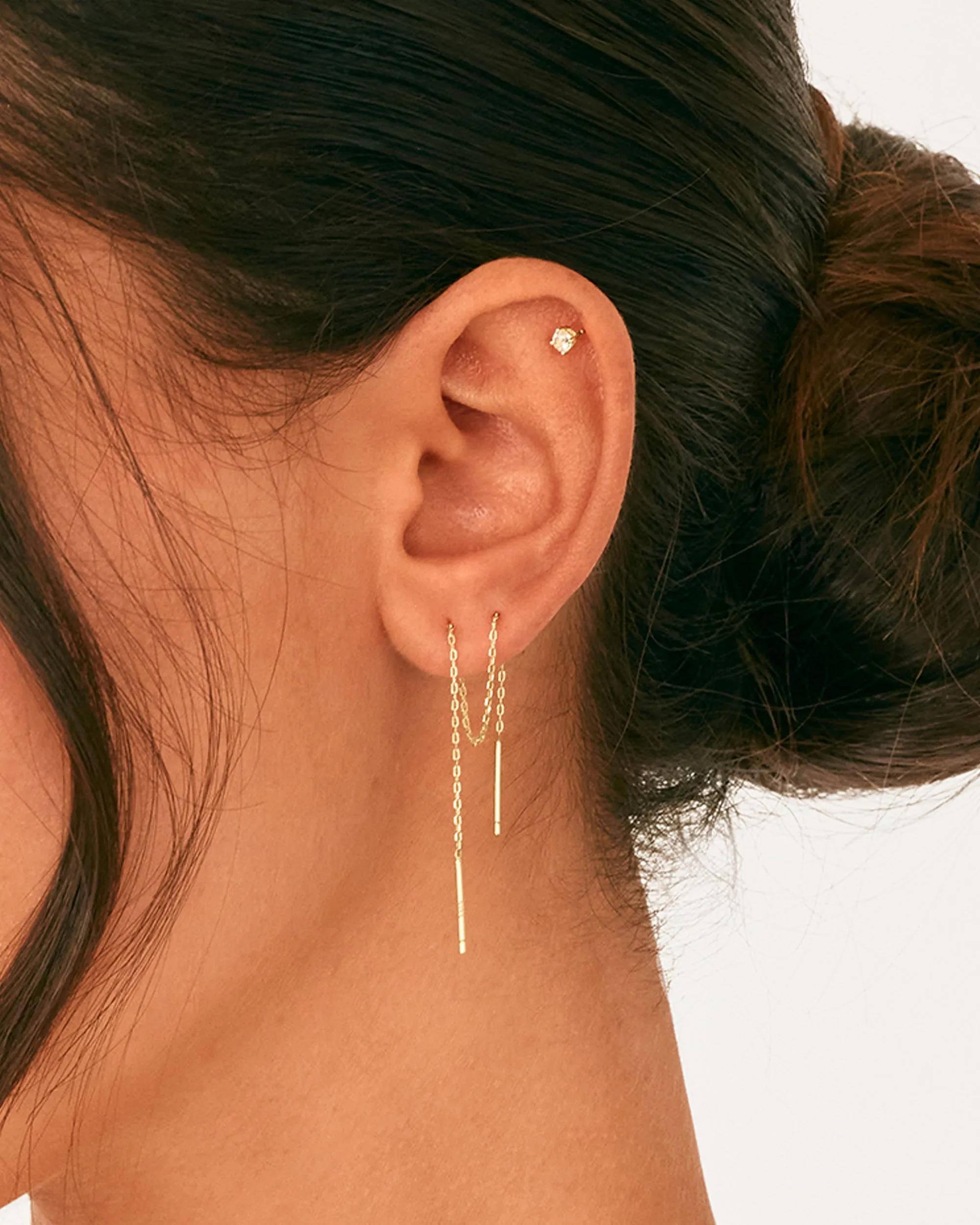 Celestial Chains Threader Earrings sold by PAVOI product image thumbnail 2