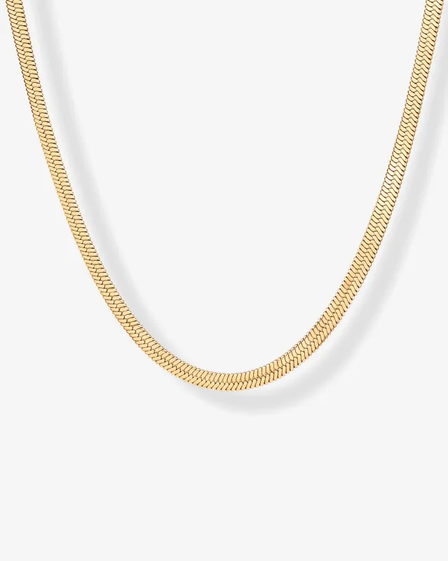 Herringbone Chain Necklace made by PAVOI