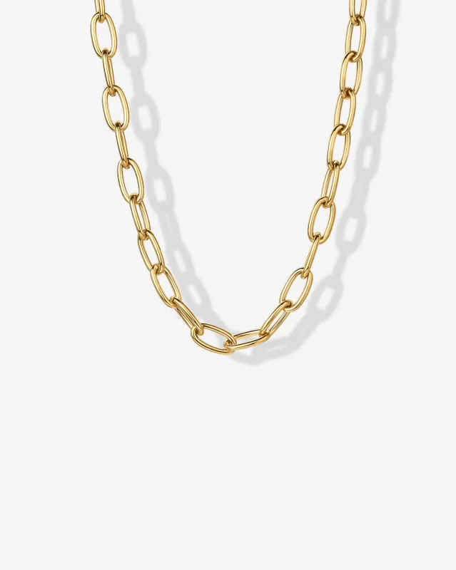 Paperclip Chain Necklace made by PAVOI