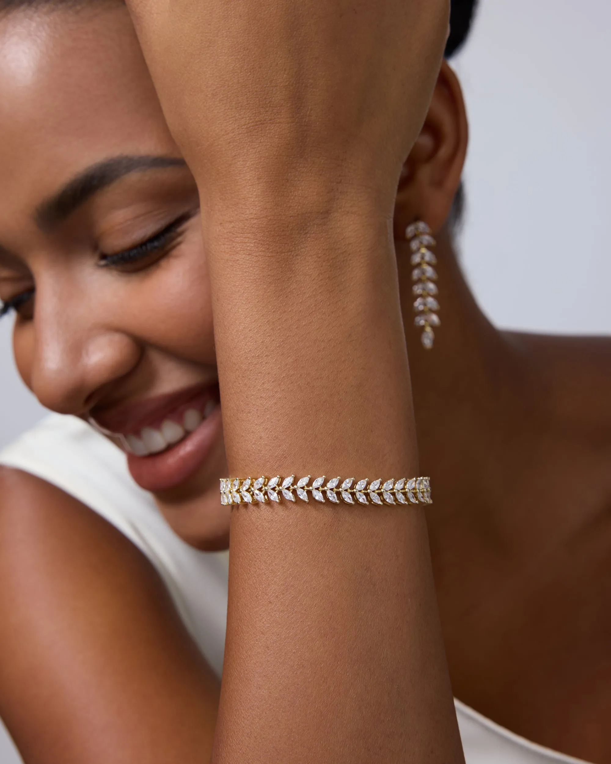 Marquise Leaf Tennis Bracelet sold by PAVOI product image thumbnail 5