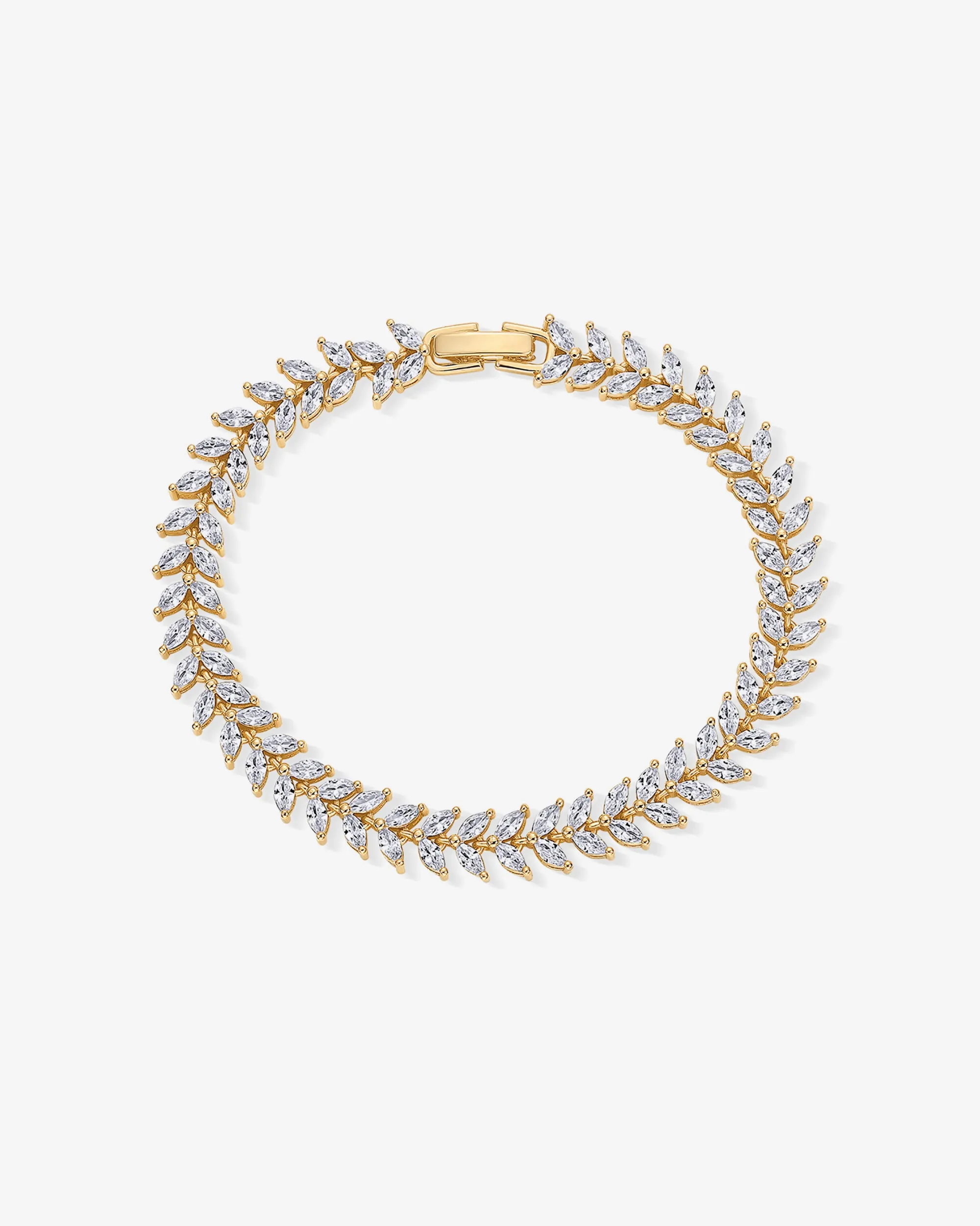 Marquise Leaf Tennis Bracelet sold by PAVOI