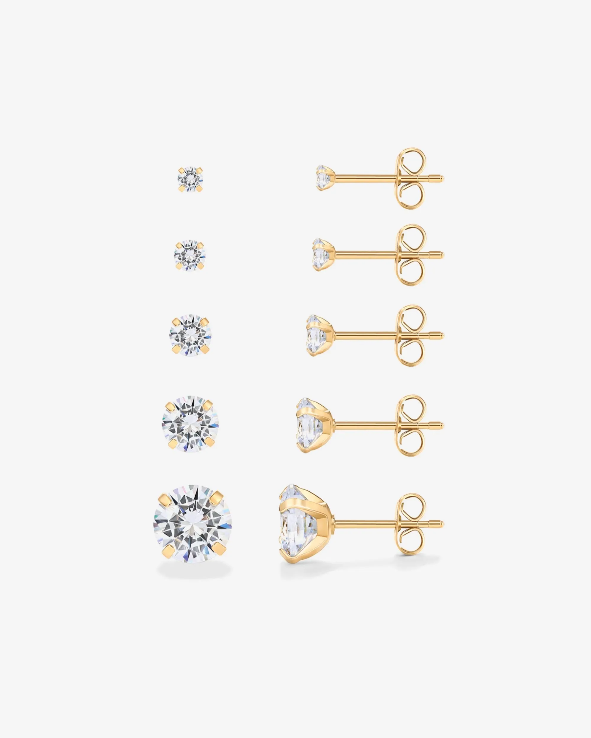 5 Pairs Stud Earring Pack sold by PAVOI
